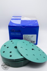 Круг шлифовальный. SUNMAIGHT 150ММ Р400  15ОТВ. Зеленый.