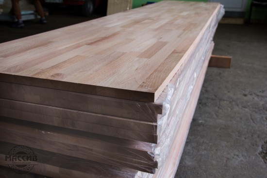 Мебельный щит Бук 40*600*3000 сращенный